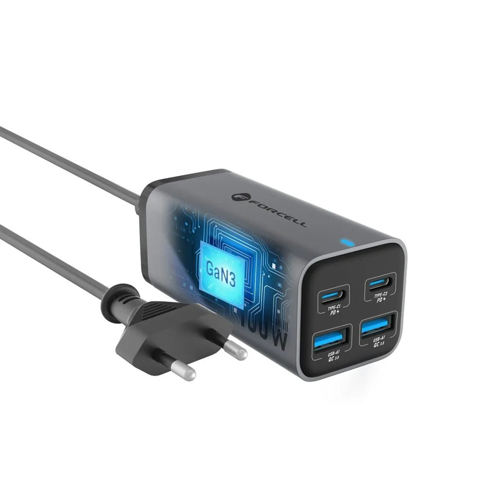 Forcell Destop punjač 100W 2x USB-C + 2x USB-A