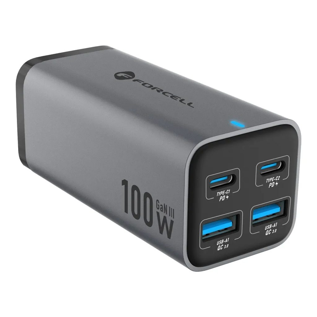 Forcell Destop punjač 100W 2x USB-C + 2x USB-A
