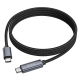 Hoco USB-C na USB-C kabel 60W s displayem 1m – Crni