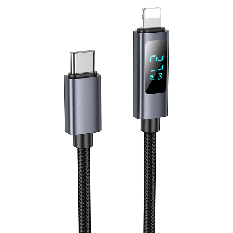 Hoco USB-C na Lightning kabel s displayem 1m